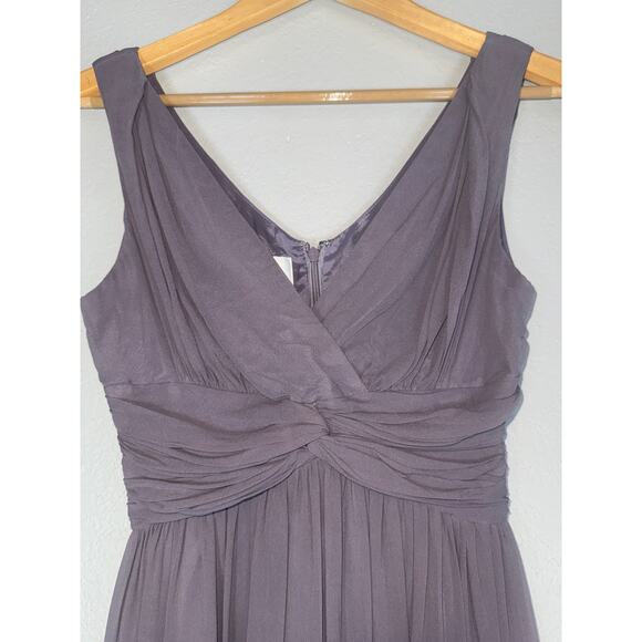 Donna Morgan Jessie Purple Silk Short Dress Sz 0 Bridesmaid Formal Wedding Guest - Picture 2 of 6